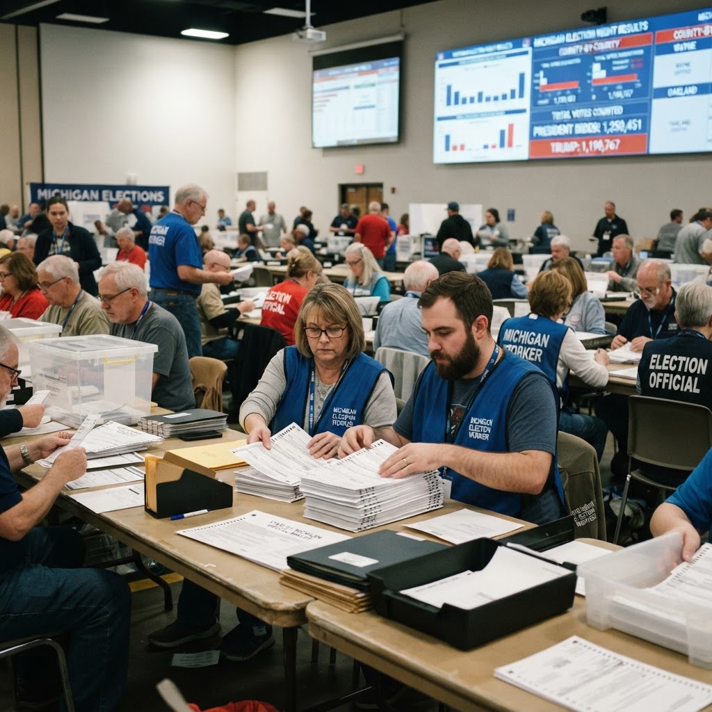 Michigan Primary Concludes as Vote Tallying Begins