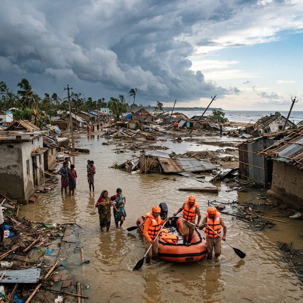 Cyclone Arnab Batters India as Political Tensions Rise