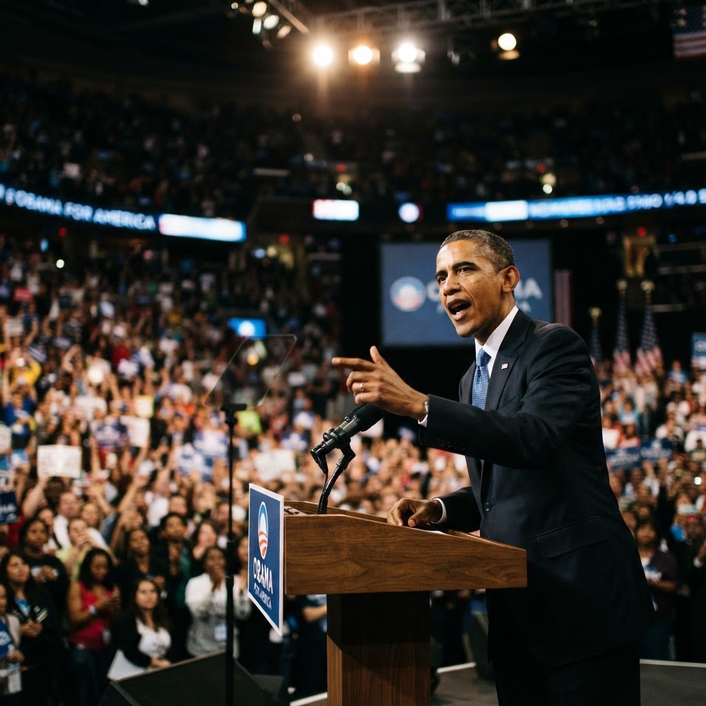 Obama Launches Midterm Campaign With Sharp Rebuke of Trump and Ramaswamy