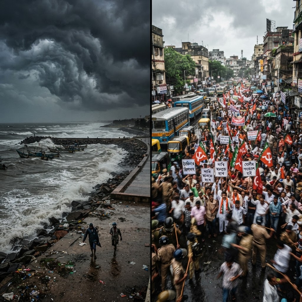 Cyclone Arnab Approaches India as Political Tensions Rise