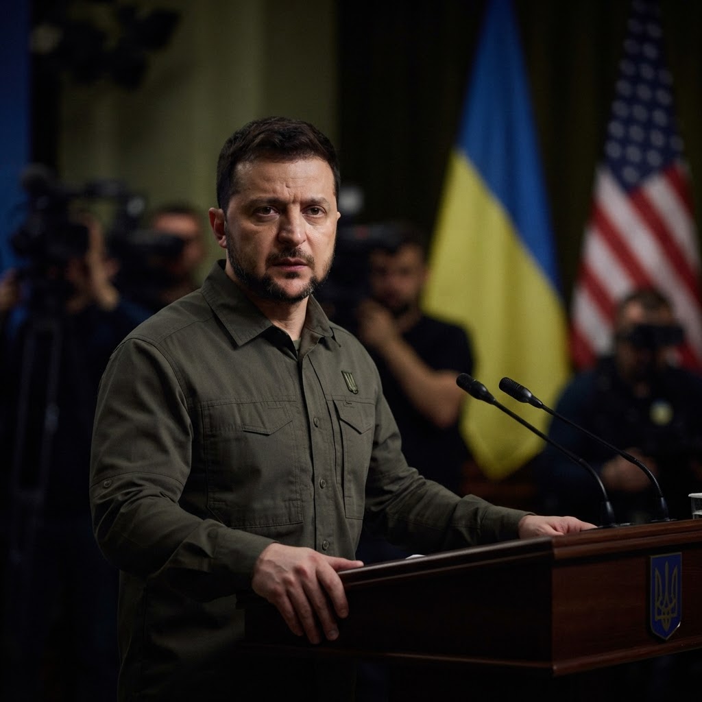 Zelensky Alleges U.S. Pressure to Capitulate to Russia