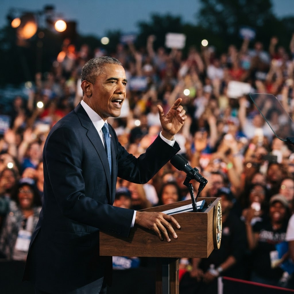 Obama Returns to Campaign Trail with Sharp Critiques of Trump and Ramaswamy