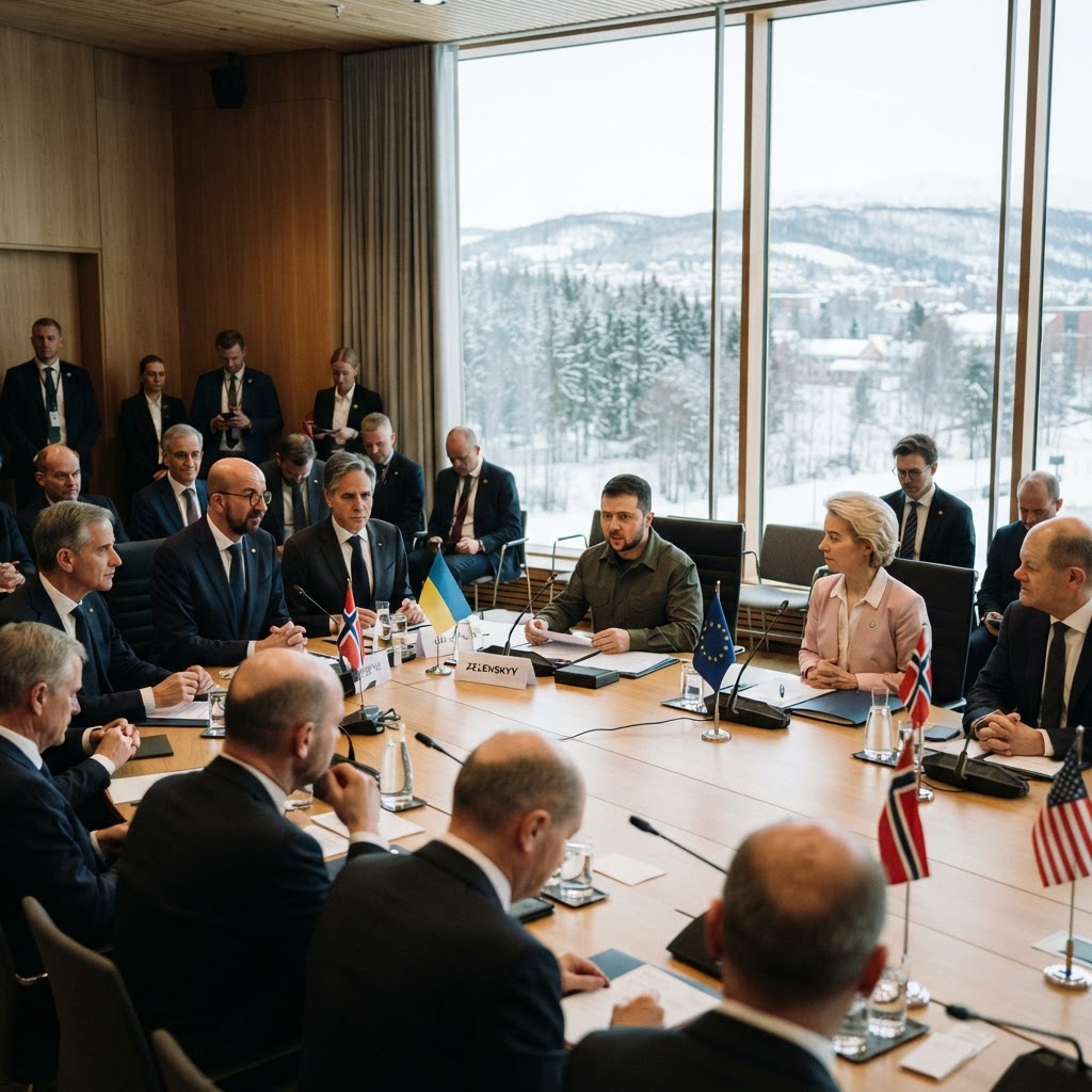 Zelenskyy Joins Oslo Peace Summit Amidst Strained U.S. Relations