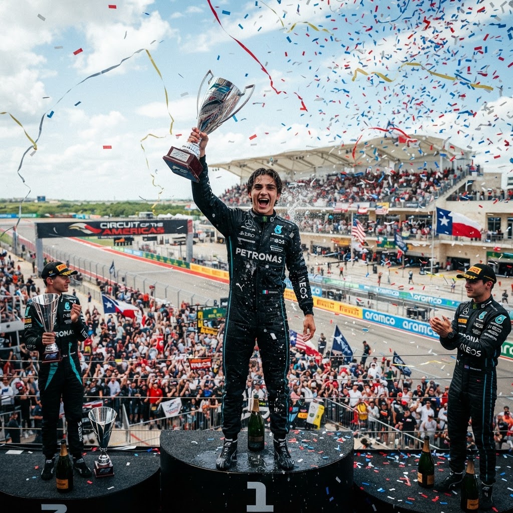 Antonelli Inches Closer to F1 Crown After Austin Triumph