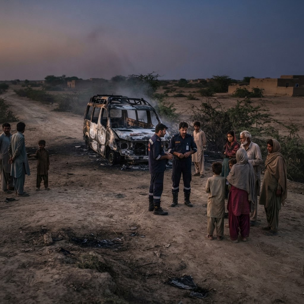 Tragedy in Pakistan: Tharparkar Ambulance Fire Claims Nine Lives
