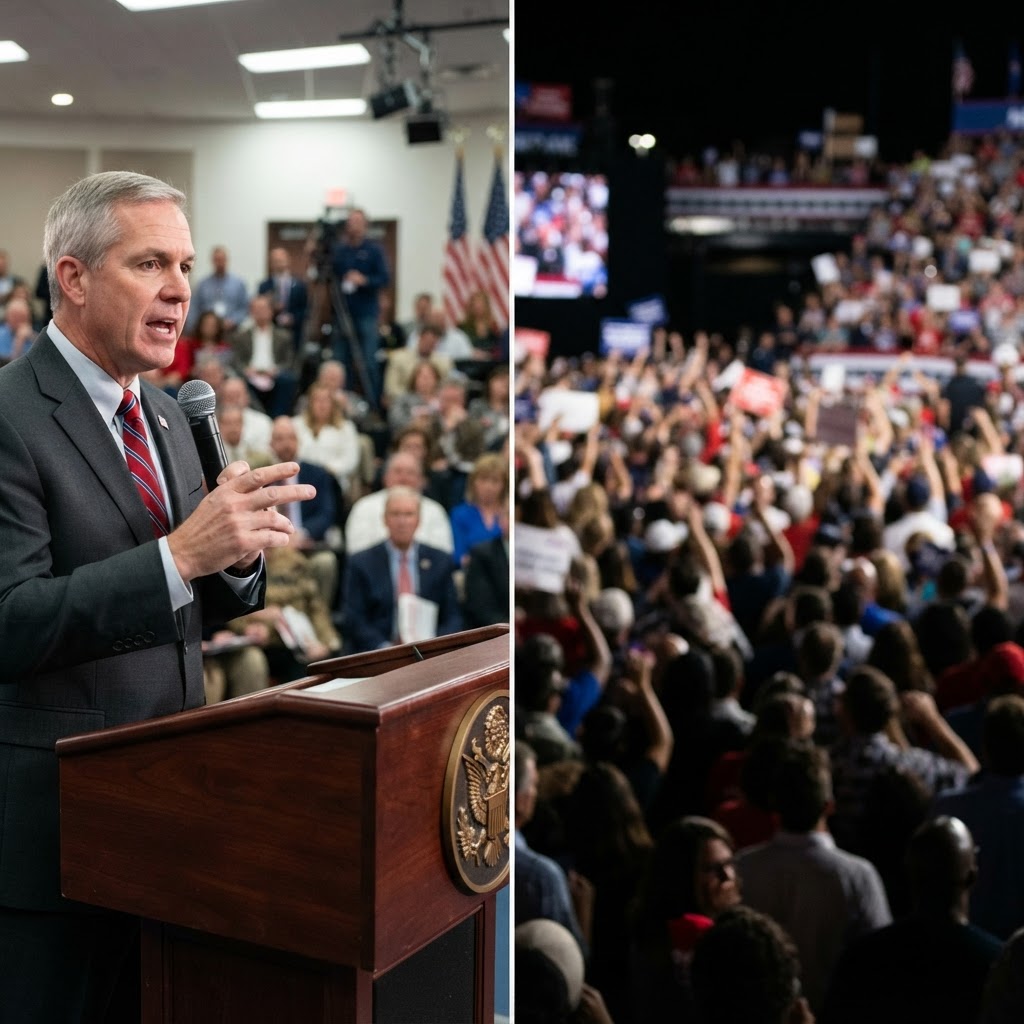 GOP Senate Candidates in Michigan and Kansas Navigate Distance from Trump