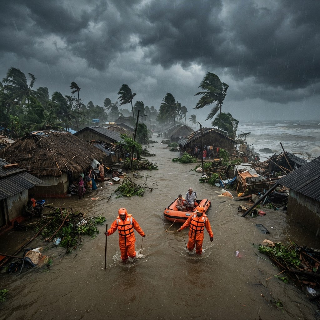 Cyclone Arnab Batters India's Eastern Coast