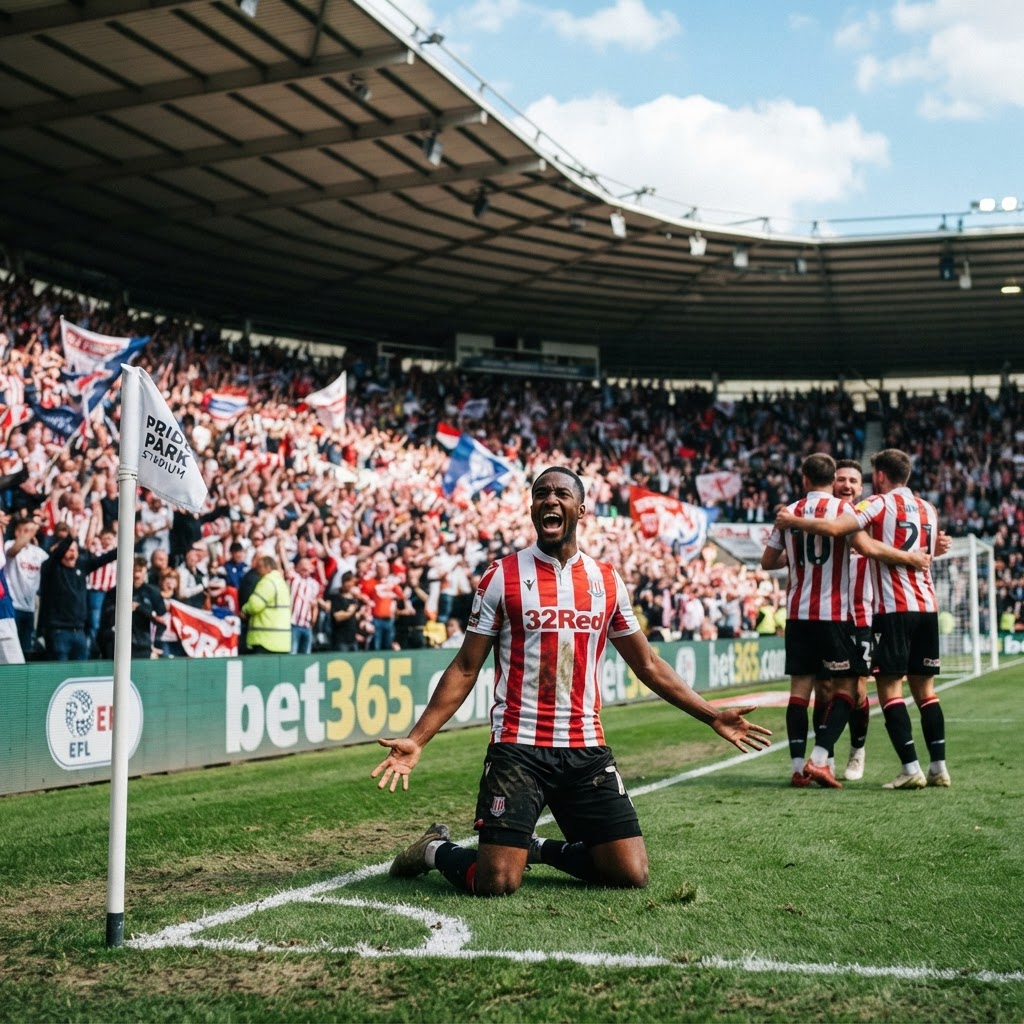 Stoke City Secures Narrow Victory at Pride Park