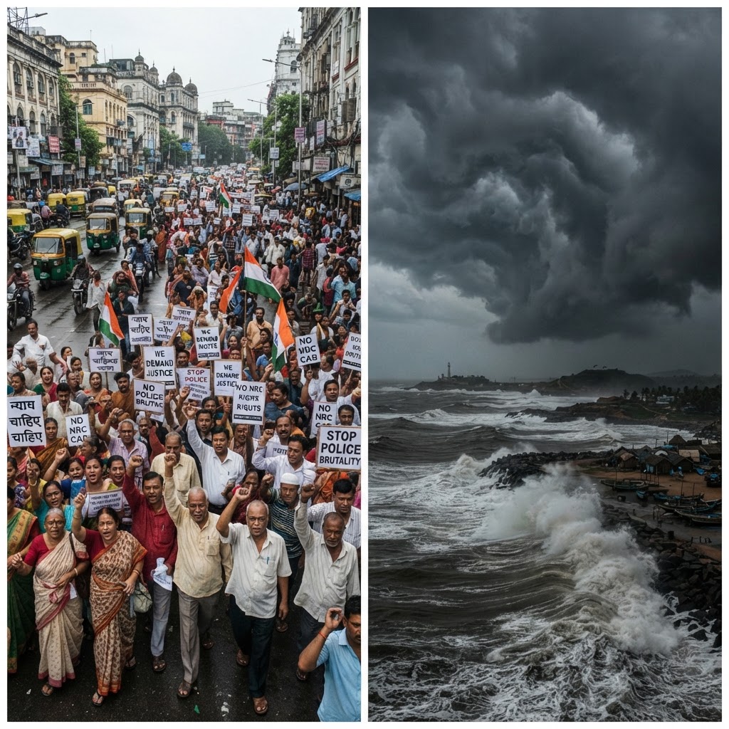 Political Tensions and Natural Disaster Alerts Grip India