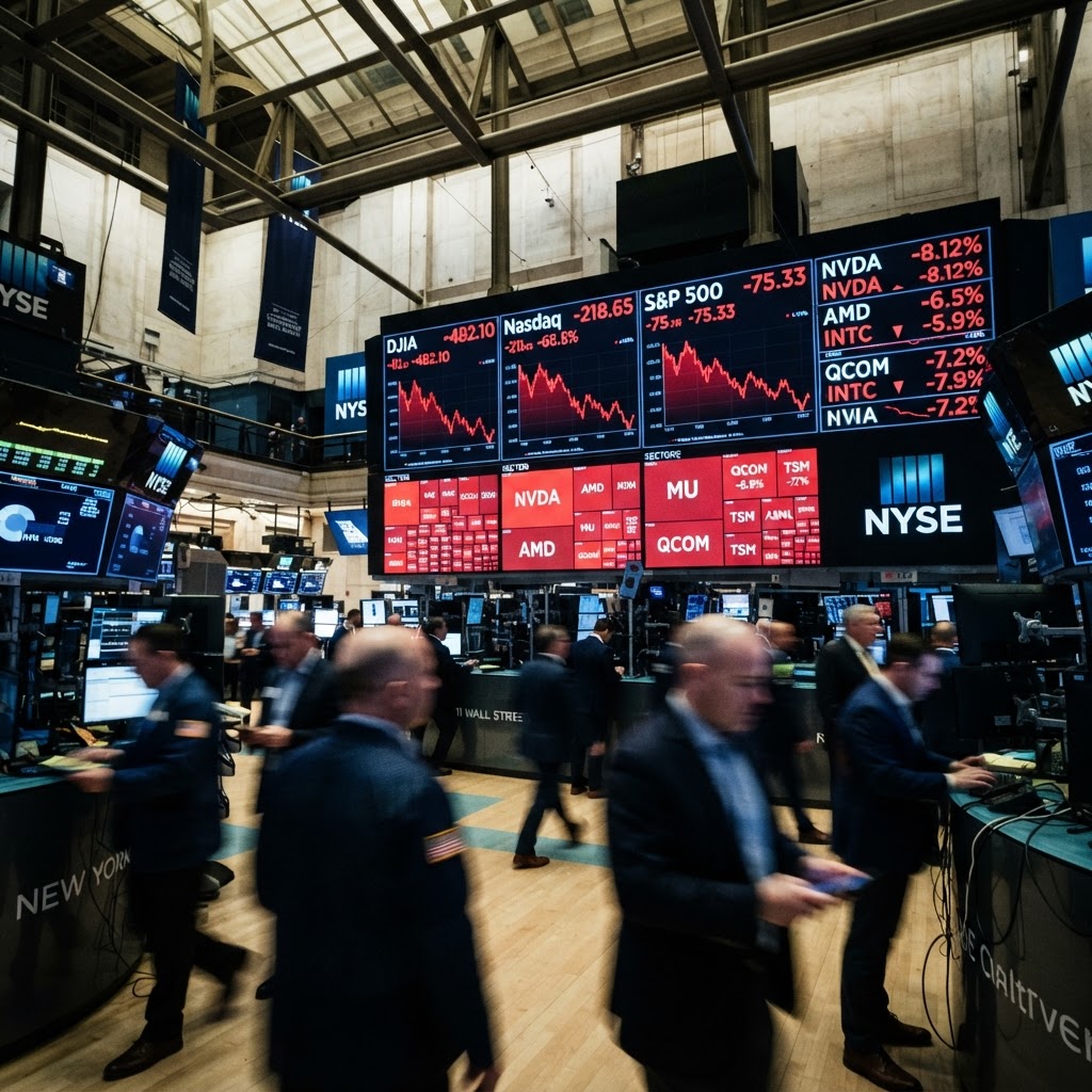 Wall Street Stumbles as AI Profitability Concerns Trigger Chip Selloff