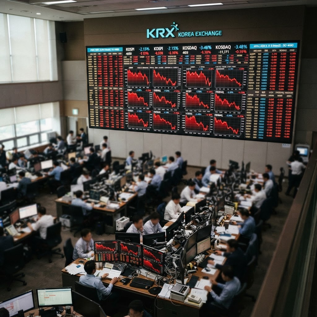 South Korean Markets Stumble as Semiconductor Stocks Face Global Selloff
