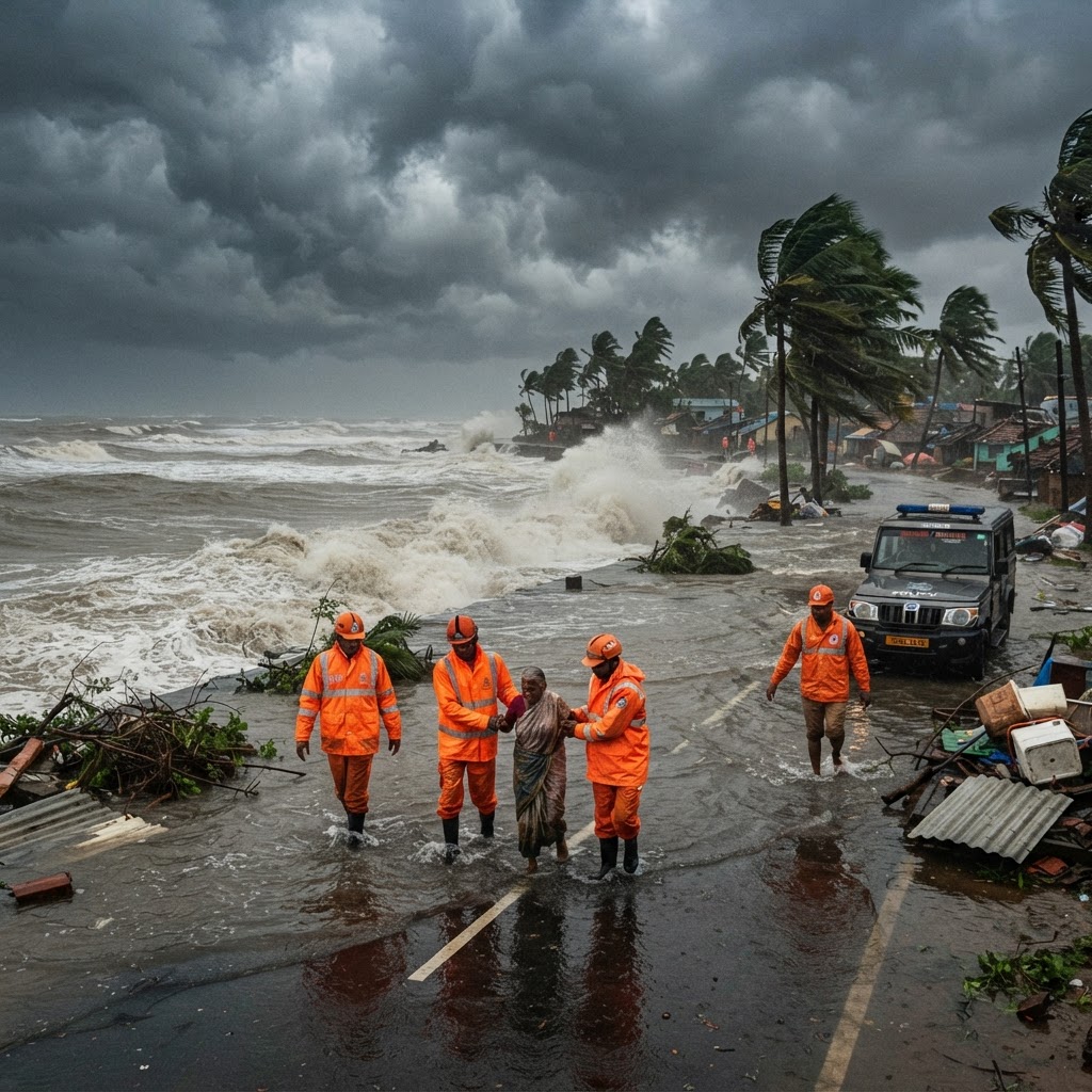 Cyclone Arnab Batters India's East Coast