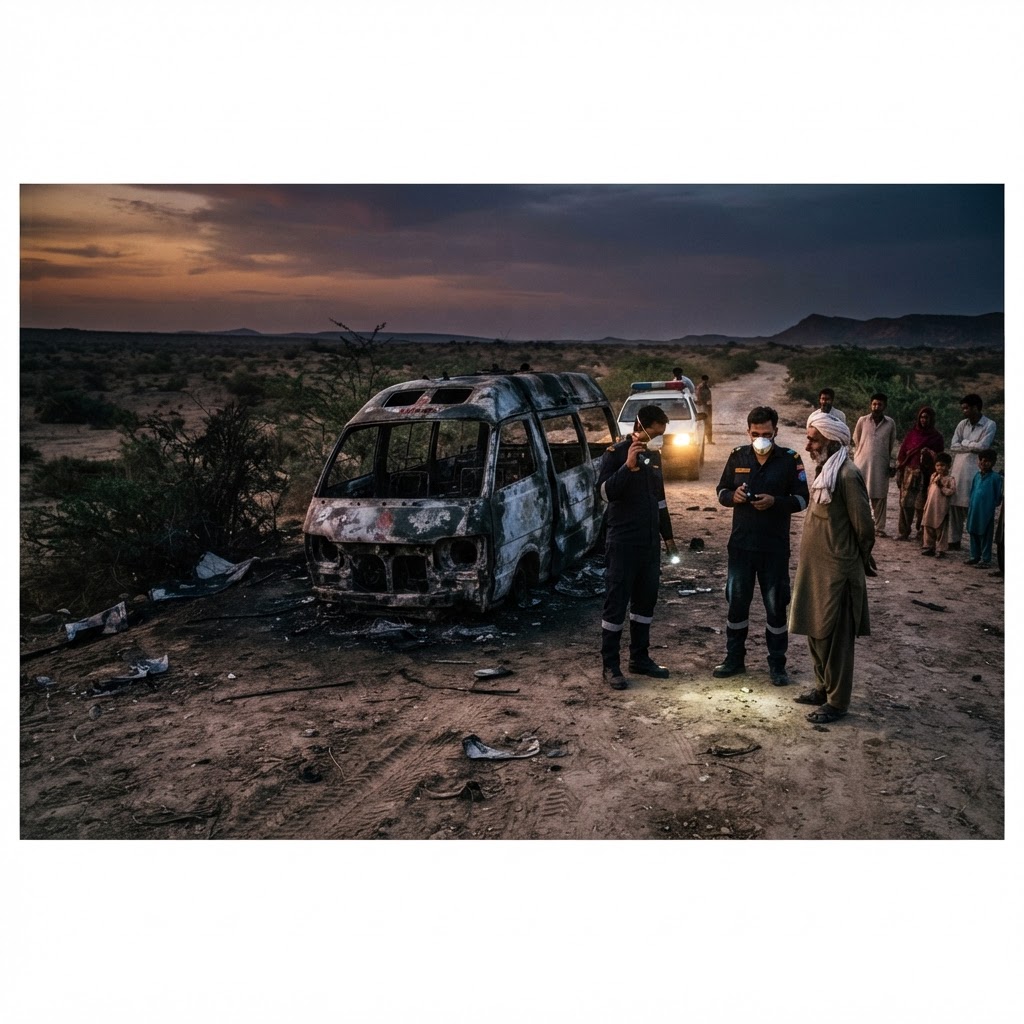 Tragedy in Pakistan: Ambulance Fire Claims Nine Lives in Tharparkar