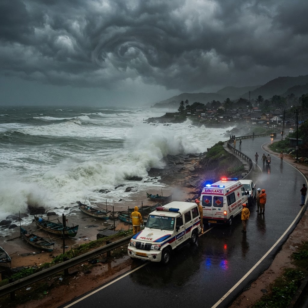 Cyclone Arnab Makes Landfall Along India Coastline