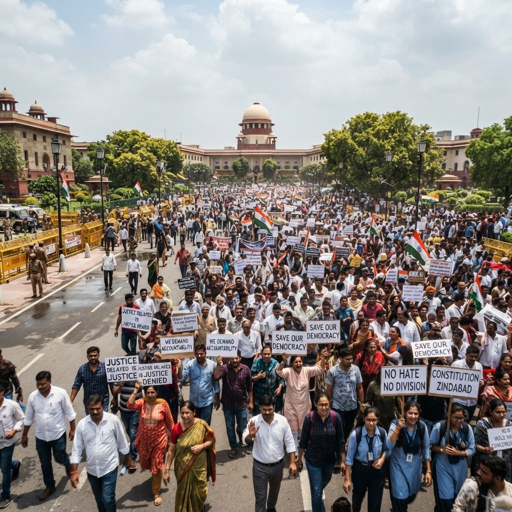 Political Tensions Rise in India as Opposition Marches to Supreme Court