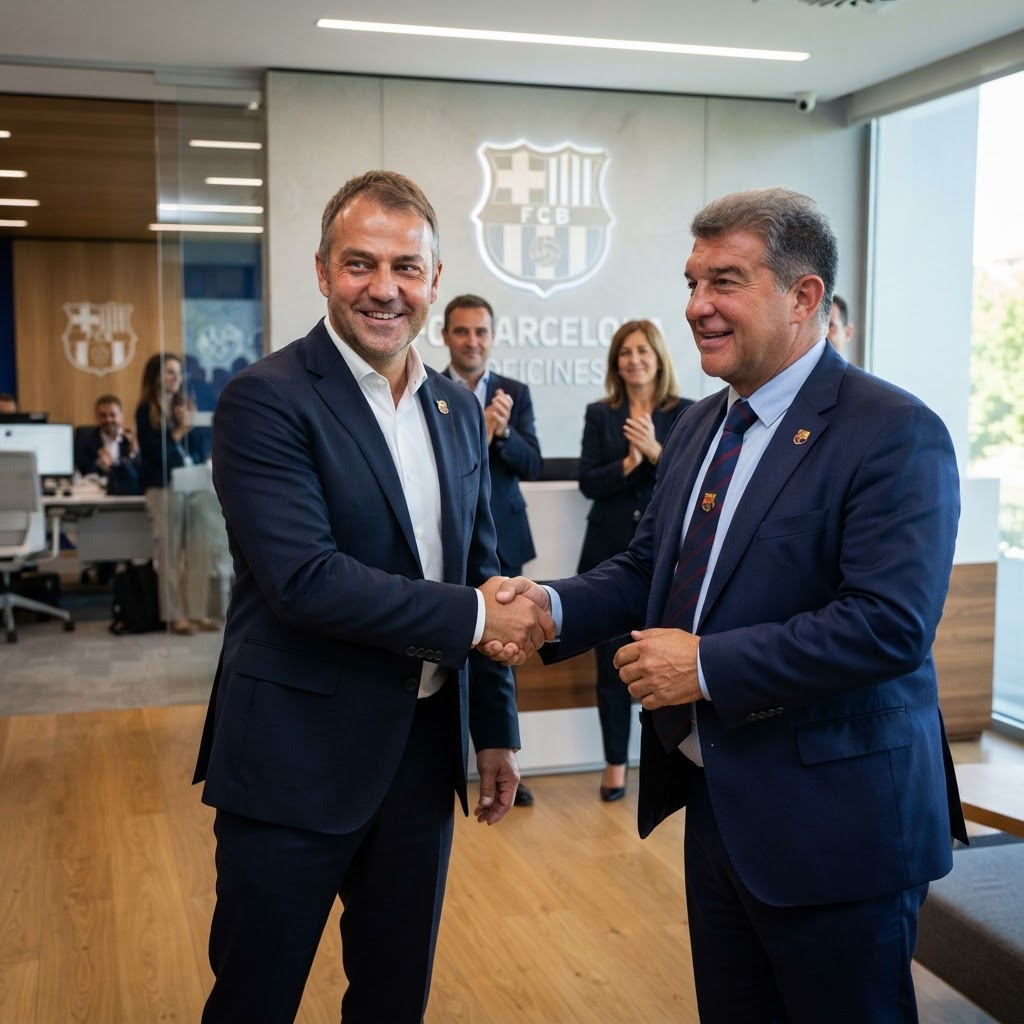 Hansi Flick Commits to Barcelona Through 2028