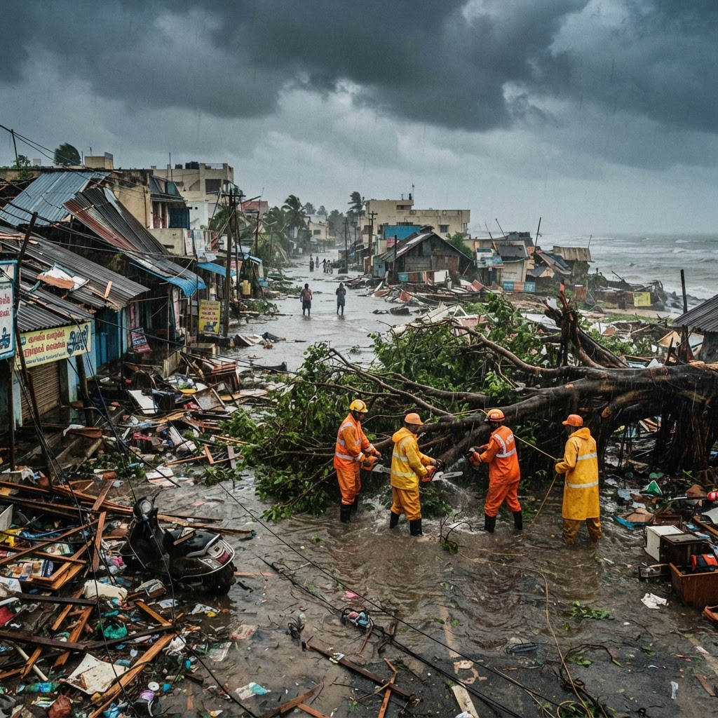 Cyclone Arnab Batters India as Political Tensions Rise