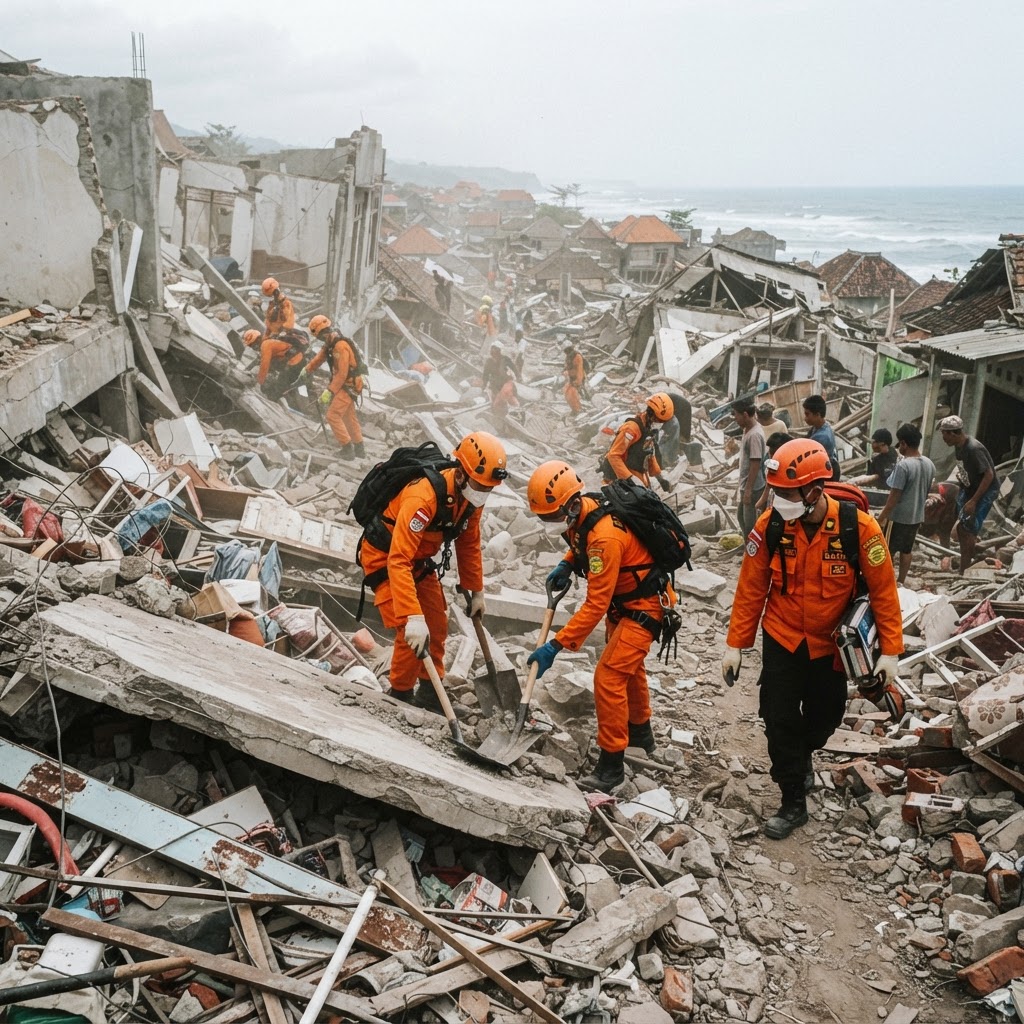 Powerful 7.7-Magnitude Earthquake Strikes Indonesia, Leaving Dozens Dead