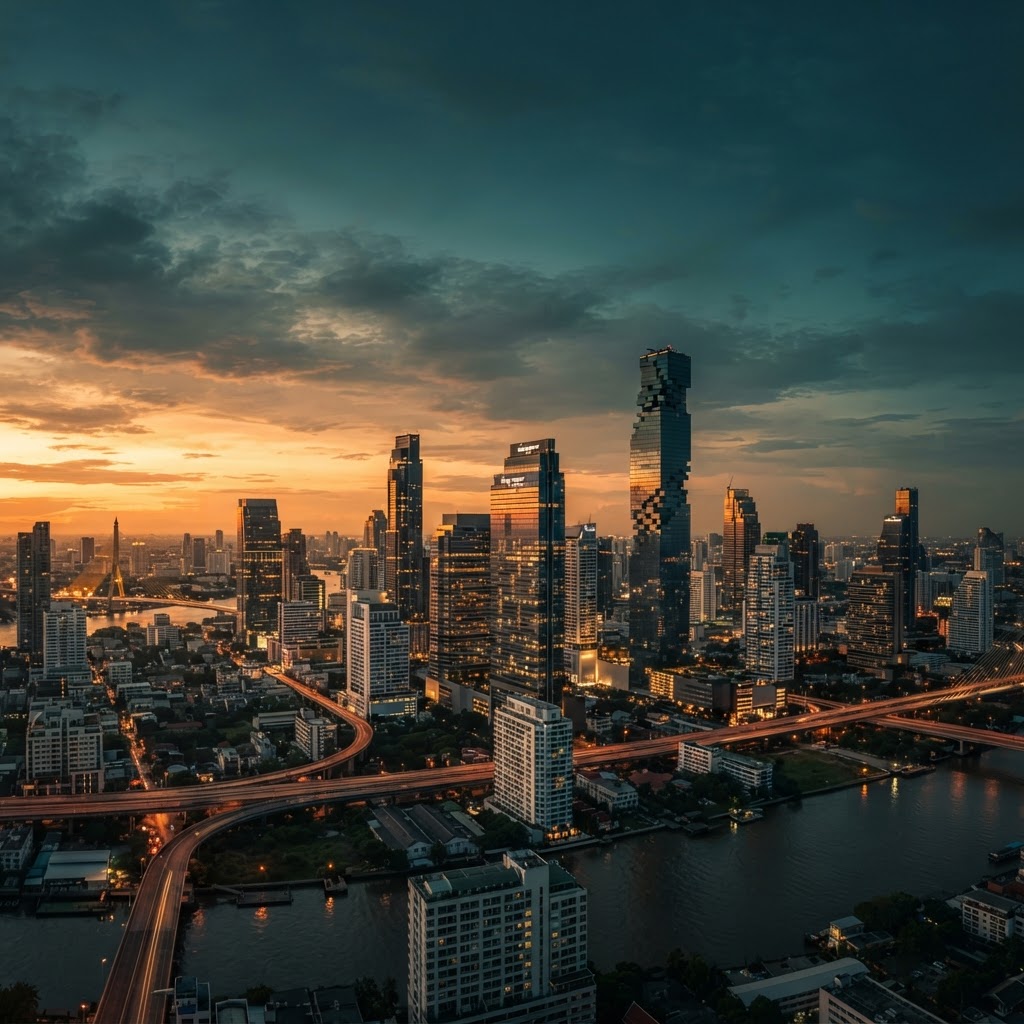 Bangkok skyline architectural view — Nathee Legal Firm