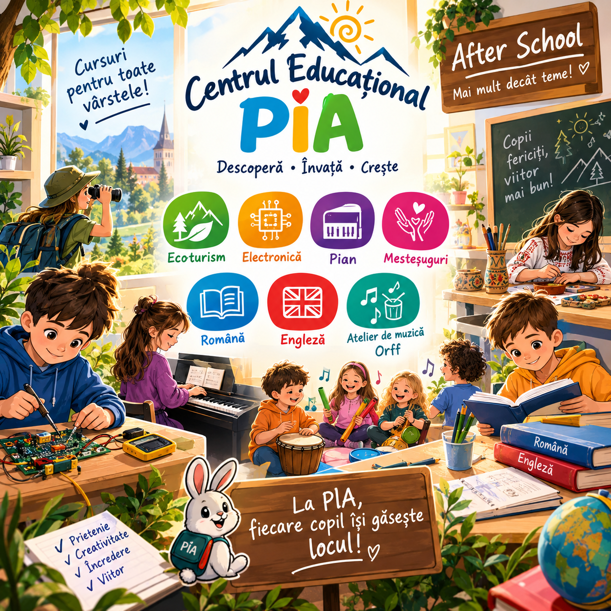 Afterschool PIA — copiii învață, descoperă, creează