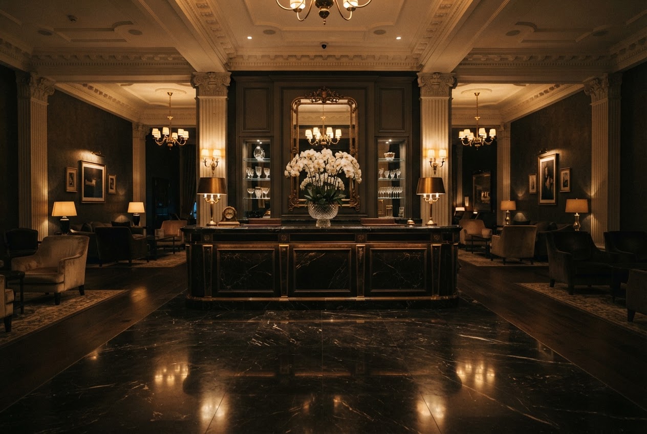 Luxury hotel concierge desk