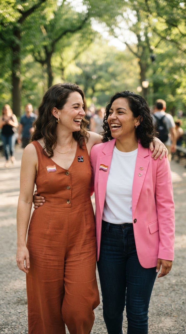 Lesbian Flag Color Palette - pride inspo outfit idea