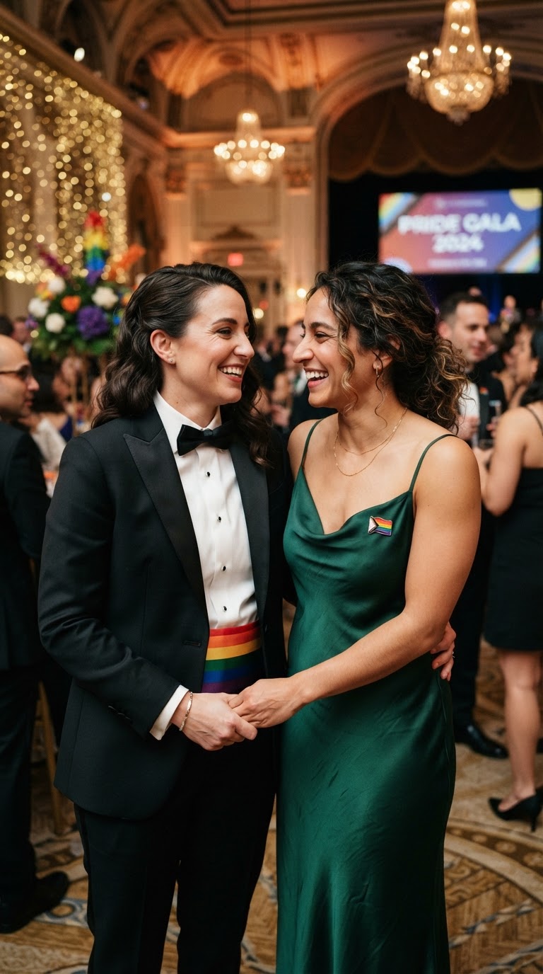 Elegant Evening Pride - pride inspo outfit idea
