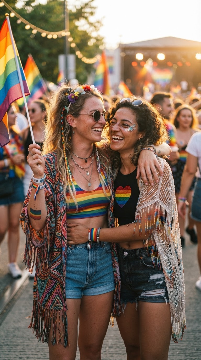 Festival Fringe Kimono - pride inspo outfit idea