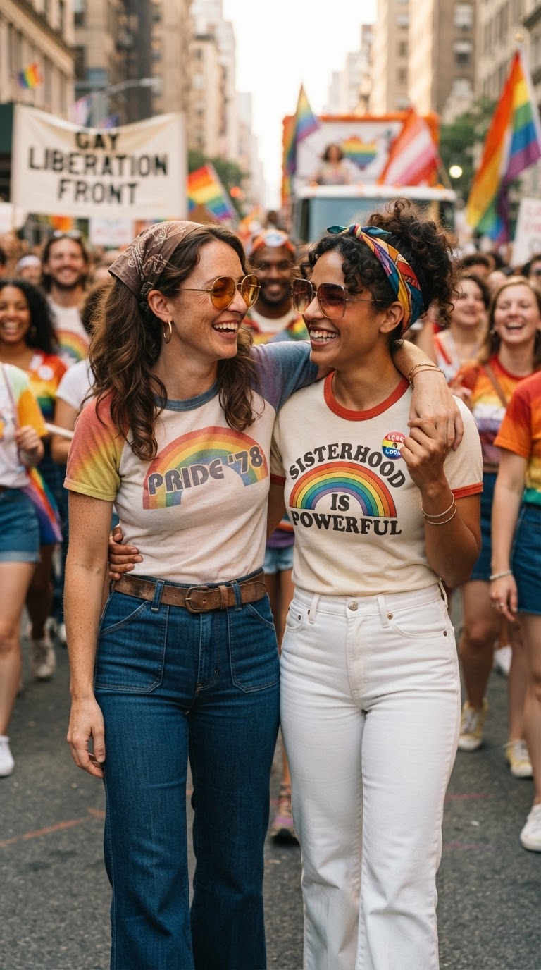 Vintage Retro Flares - pride inspo outfit idea