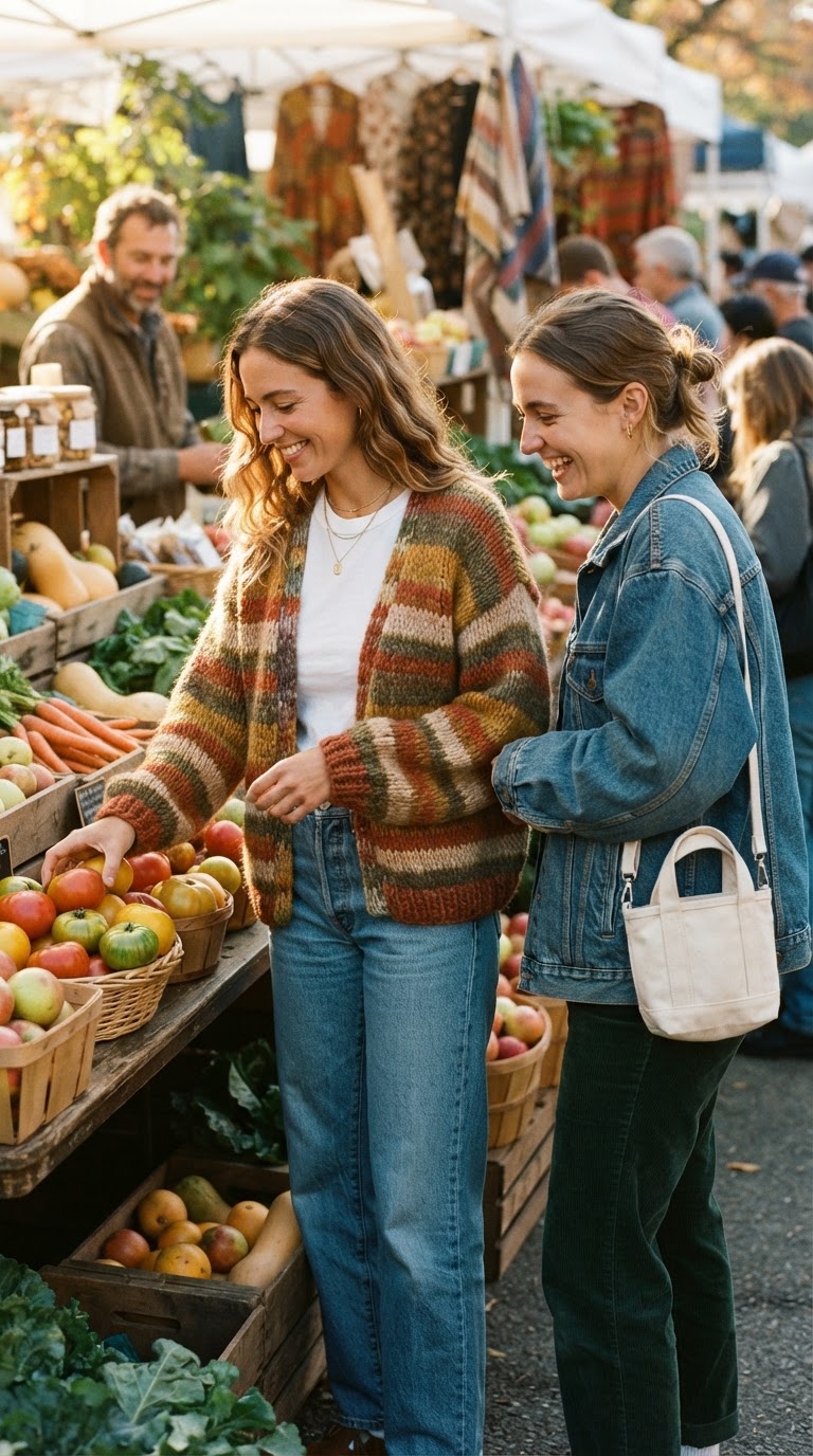 The Earthy Stripe Cardigan