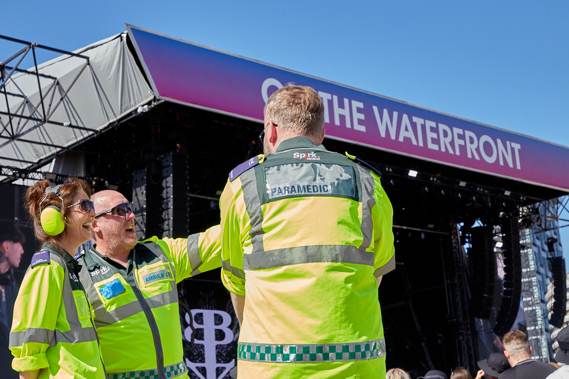 Medical aid station at festival