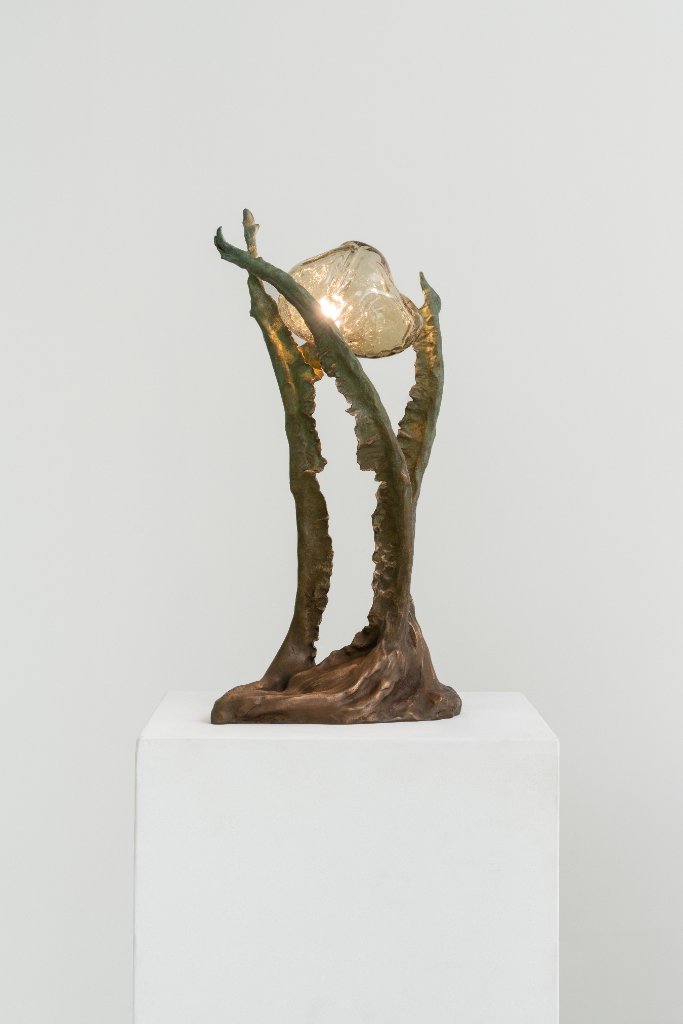 Posidoni Table Lamp by Emilie Lemardeley — luminous sculpture in glass, metal, bronze (view 1)