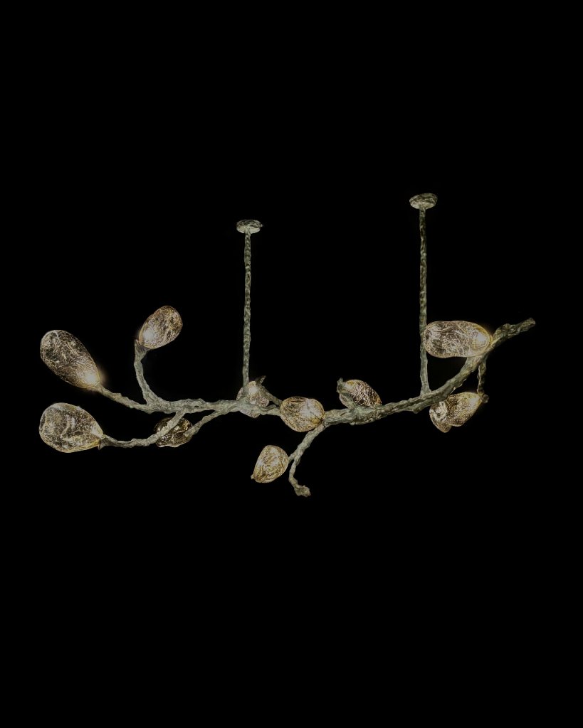 Ramage by Emilie Lemardeley — luminous sculpture in glass, bronze (view 1)