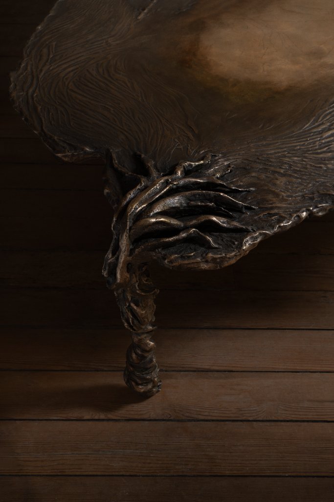 Pan Low Table by Emilie Lemardeley — functional sculpture in patinated bronze, metal (view 5)