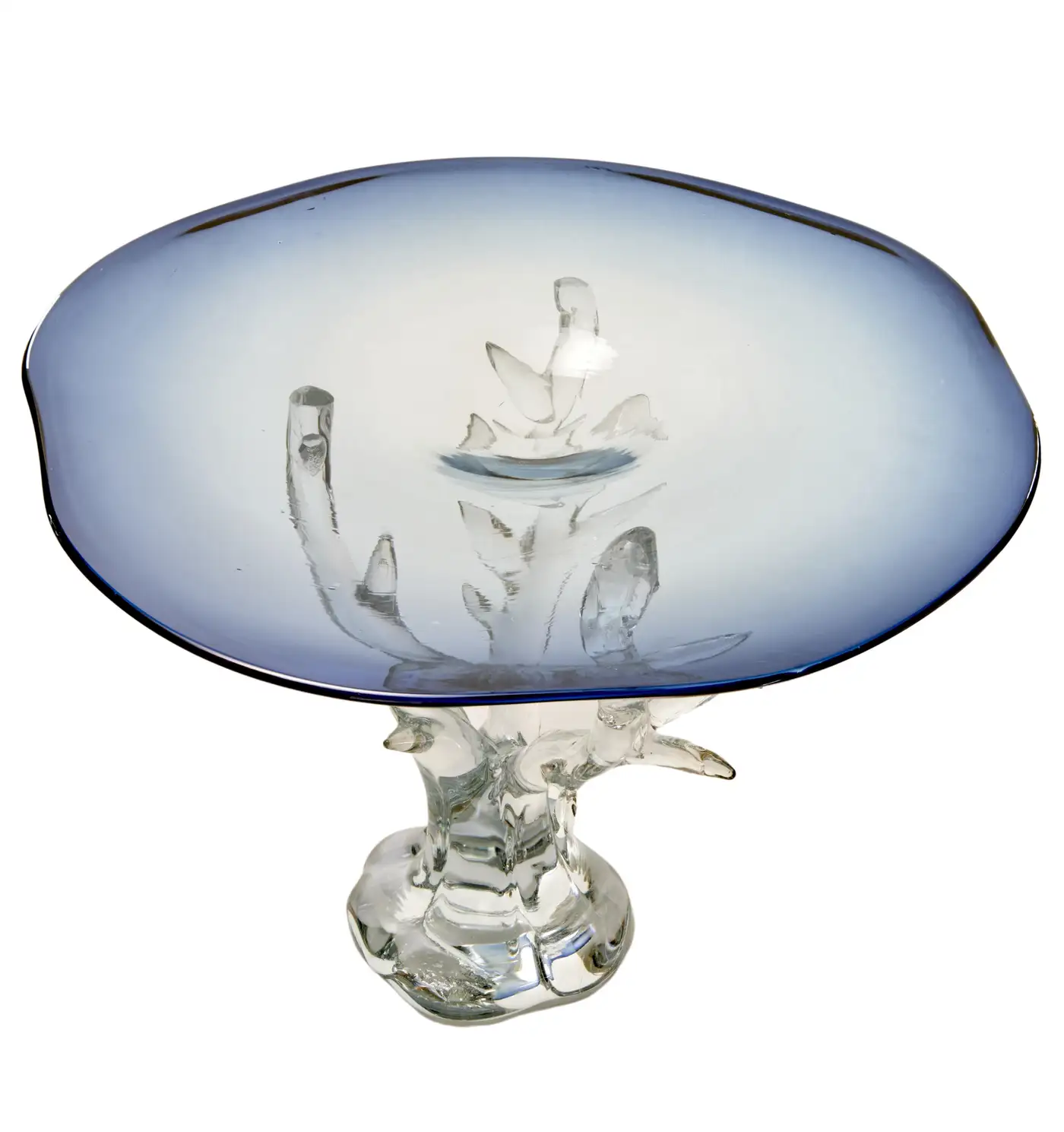 Dryade Coffee Table by Emilie Lemardeley — functional sculpture in blown glass, bronze, metal (view 1)