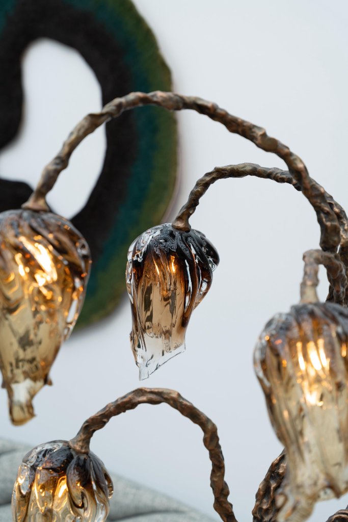 Eurydice by Emilie Lemardeley — luminous sculpture in glass, metal, bronze (detail 6)