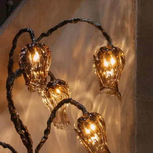 Eurydice by Emilie Lemardeley — luminous sculpture in glass, metal, bronze (detail 2)