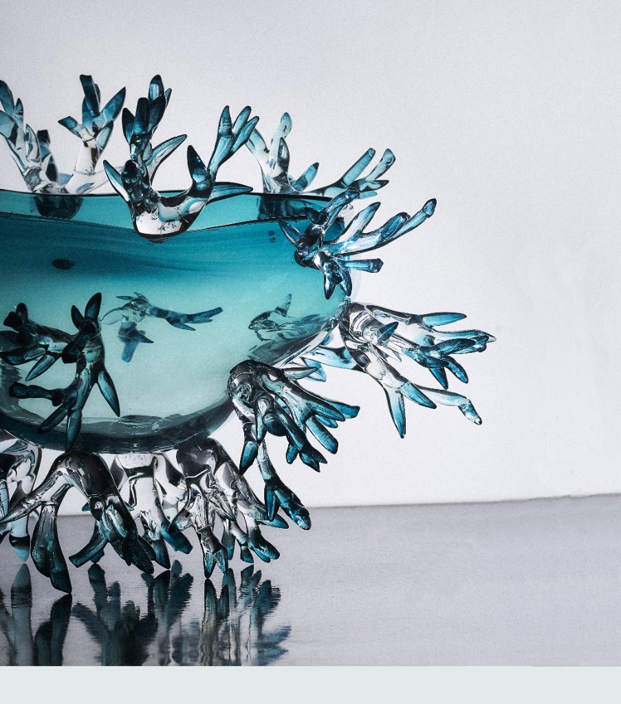 Dryade Vase by Emilie Lemardeley — functional sculpture in blown glass (view 4)