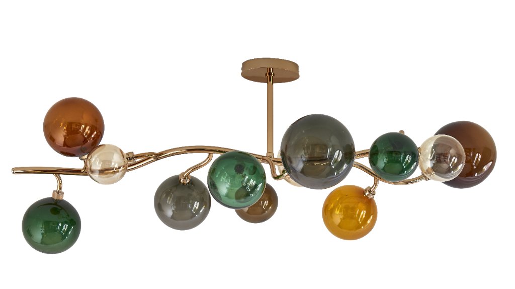 Dionysos by Emilie Lemardeley — luminous sculpture in blown glass, bronze, metal (view 1)
