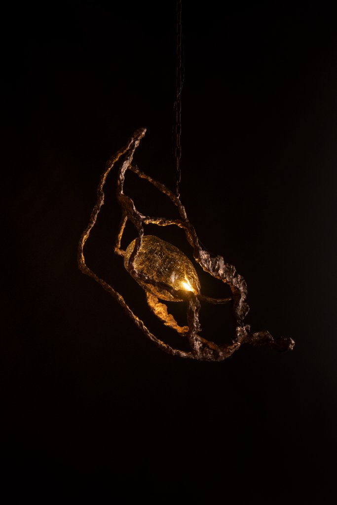 Germ Light Sculpture by Emilie Lemardeley — luminous sculpture in glass, metal, bronze (view 2)