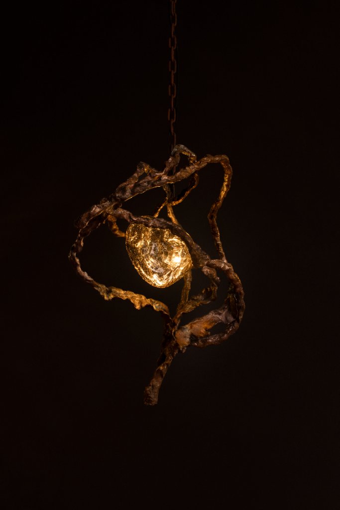 Germ Light Sculpture by Emilie Lemardeley — luminous sculpture in glass, metal, bronze (view 4)