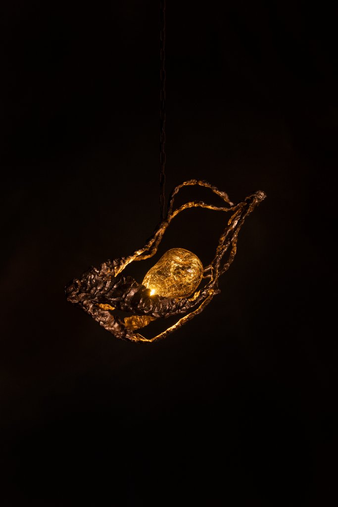 Germ Light Sculpture by Emilie Lemardeley — luminous sculpture in glass, metal, bronze (view 3)