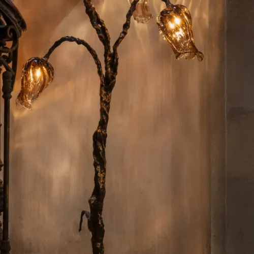 Eurydice by Emilie Lemardeley — luminous sculpture in glass, metal, bronze (detail 5)
