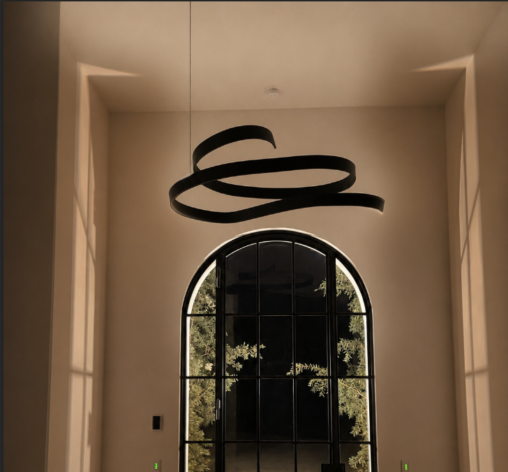 Parques by Emilie Lemardeley — luminous sculpture in metal and black patina (detail 1)