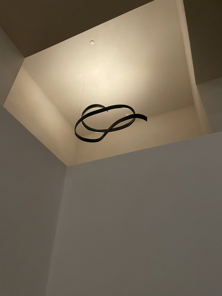 Parques by Emilie Lemardeley — luminous sculpture in metal and black patina (detail 3)