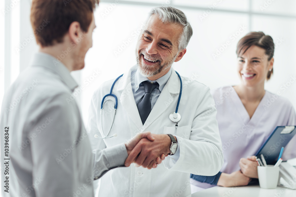 Doctor with patient