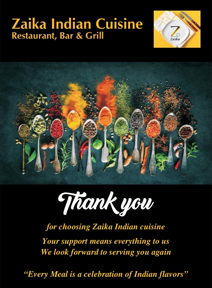 Zaika Indian Cuisine Bar & Grill
