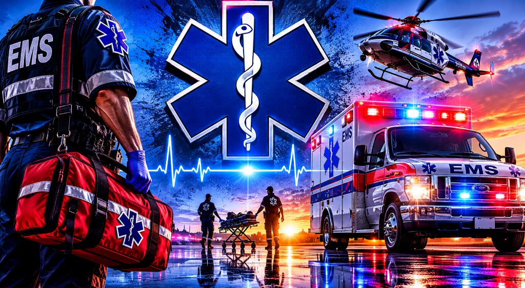 Emergency medical response team in action