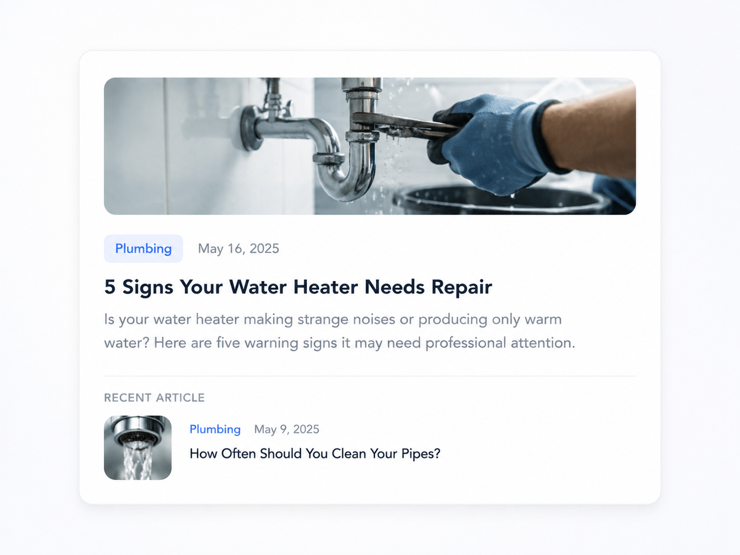 Blog content and reviews managed by Acquizen