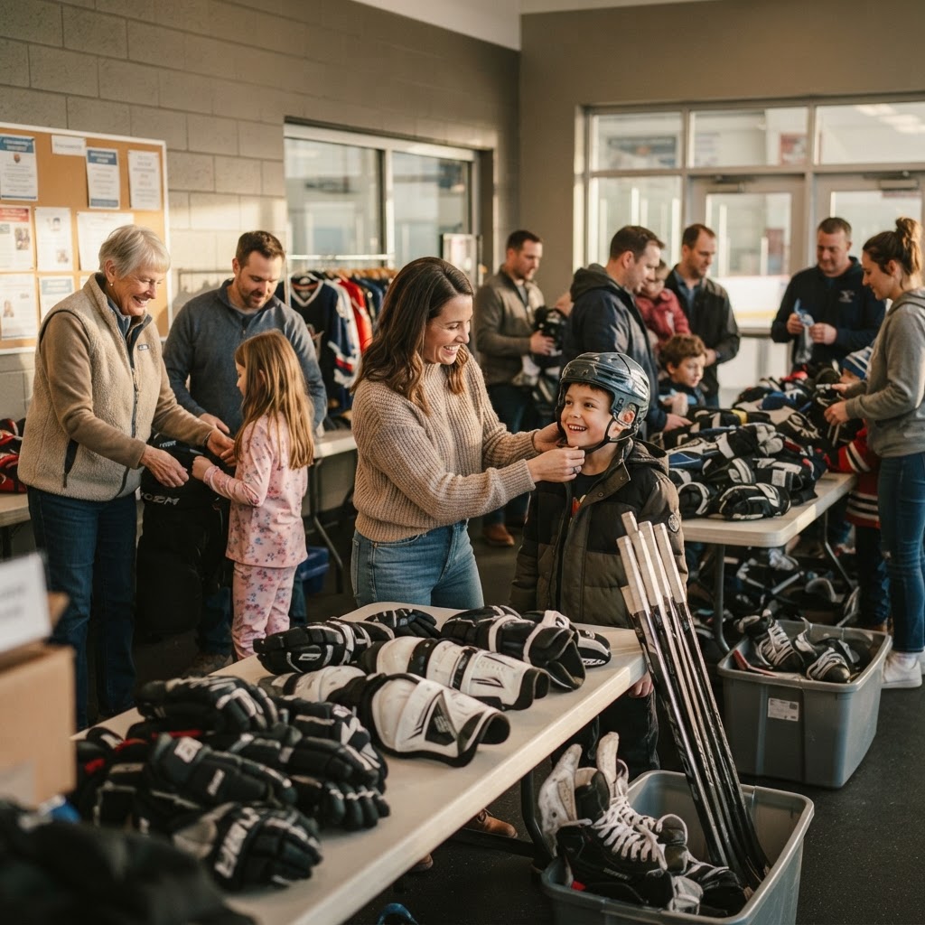 New hockey gear exchange keeps equipment—and community spirit—moving